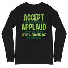 Load image into Gallery viewer, Vegan Me Please Unisex Long Sleeve Tee